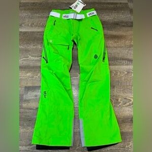 Stio Womens XS/R Alpine Green Environ Ski Snow Pants New With Tags MSRP $429